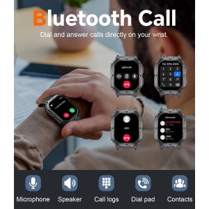 Montre Connect&eacute;e Homme Avec Appel Bluetooth Assistant Vocal, 1.95"" Amoled Smartwatch 100+ Sportifs Avec 24/7 Moniteur De Fr&eacute;quence Cardiaque Sommeil Spo2 Pour Android Ios[MON9260037] - Neuf