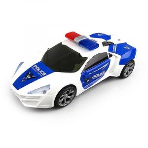 Dancing Deformation Rotating Universal Police Car Electric Stunt Car With Lights Automatically Open the Door Boy Childrens Toys-8811-35 - Neuf