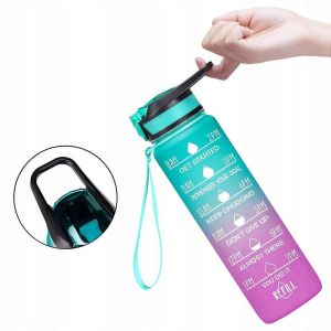 Bouteille D'eau Avec Tasse &Agrave; Mesurer De Motivation De Fitness - Neuf