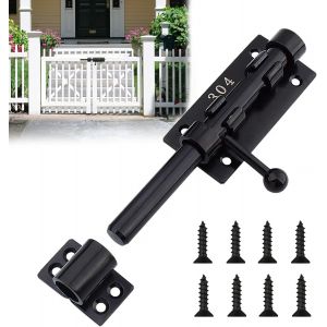 Verrou de porte en acier inoxydable &eacute;pais de 160 mm avec trou de cadenas, verrou de porte coulissant pour maison, cour et jardin - Neuf