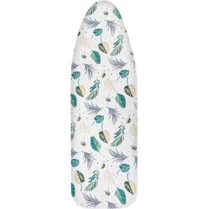 MEVRONISSHOP-Housse Table &agrave; Repasser, 110x35cm, Housse pour Table &agrave; Repasser Universelle, Housse &agrave; Repasser avec Bande &Eacute;lastique Resserrable, pour Fers &agrave; Repasser Ordinaires et &agrave; Vapeur (Feuille) - Neuf