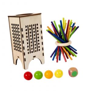 Jeu De Soci&eacute;t&eacute; En Bois, B&acirc;tons De Comptage, B&acirc;tons En Bois, Jeu De D&eacute;s Pour Enfants D'&acirc;ge Pr&eacute;scolaire - Neuf