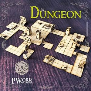 Chenquansarl-The Dungeon - Cartes Tactiques 3d Rpg Fantasy Dungeon Tiles - Cartes Tactiques 3d Modulaires En Mdf 3 Mm - Neuf
