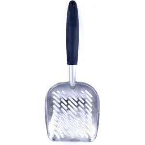 Cmws-Bac À Litière En Métal Durable Avec Poignée Longue Ergonomique Et Grande Fente Pour Litière Pour Animal Domestique Facile À Nettoyer - Neuf