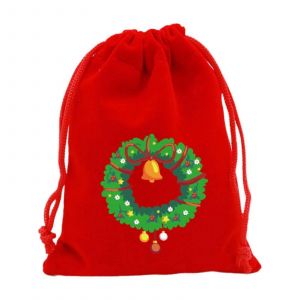 RBCKVXZ Rouge de No&euml;l de Flanelle Sacs &agrave; Cordon de serrage, 8 x 6 Pouces, Compatible avec les F&ecirc;tes et de Cadeaux d'Emballage de Bonbons, R&eacute;utilisable Traiter des Sacs pour les Faveurs de Partie de - Neuf