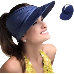 Kalanka-Visiere Casquette Femme,Visière Plage Femme,Chapeau De Soleil Femme,Casquette Femme Ete,Visiere De Protection Pour Voyage Plage - Neuf