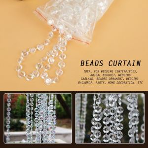Rouleau de 10 m de ficelle et de perles, guirlande decorative pour fete (couleur AB) - Neuf