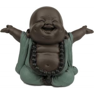 KALANKA-Boudha Rieur Bienvenue u2013 Statuette Porte Bonheur - Décoration Zen et Feng Shui u2013 pour Créer Une Ambiance Relaxante et Spirituelle u2013 Idée Cadeau u2013 Largeur: 6cm u2013 Coule - Neuf