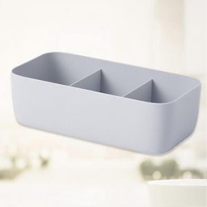 1Pc chaussettes boîte de rangement empilable sous-vêtements en plastique organisateur pour chambre à coucher à la maison (gris trois cellules) A-B - Neuf