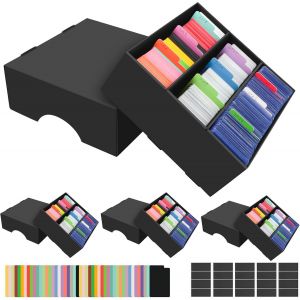 Chenquansarl-4 Pcs Boîte Rangement Carte Pour 9360 Cartes, Boîtes De Rangement Pour Cartes À Collectionner, Card Deck Box Tcg, Compatible Avec Mtg, Yu Gi Oh Et Cartes De Sport, Inclut 48 Div Urs De C - Neuf