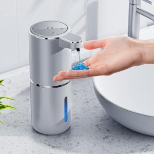 Automatic Soap Dispenser 380ml Wall Mounted Electric Touchless USB Rechargeable with Infrared Motion Sensor for Bathroom Kitchen Office - Neuf