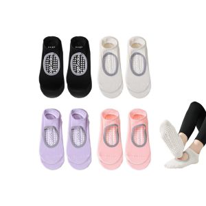 Lot De 8 Paires De Chaussettes Antid&eacute;rapantes Pour Pilates, Yoga Et Exercices &Agrave; La Barre. - Neuf