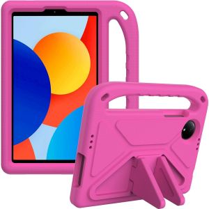 Coque pour Redmi Pad SE 8.7 Pouces 2024, avec poign&eacute;e Antichoc Support Enfants Housse pour Tablette Xiaomi Redmi Pad SE 8.7 4G (Rouge Rose) - Neuf