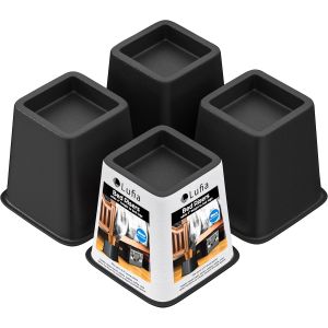 Ulteronixshop-Lot de 4 rehausseurs de lit robustes de 10,2 cm pour canap&eacute;, table, chaise ou bureau, 10,2 cm - Neuf