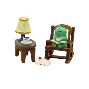 Dessin Animé Grenouille Berçante Lampe De Table Ornement Miniatures Figurines Ornements Mignons Bureau Cr - Neuf