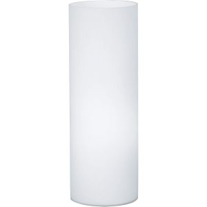 Lampe De Chevet Geo, Lampe De Table Minimaliste En Verre Opale Mat, Luminaire De Salon Blanc Avec Interrupteur, Douille E14 - Neuf