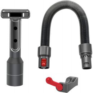 JGD-- Brosse pour poils de chien et de chat, compatible avec Dyson V7 V8 V10 V11 V15, aspire-poils moyens, courts, animaux domestiques avec adaptateur flexible et bouton marche et arr&ecirc;t - Neuf