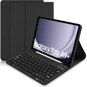 Coque Clavier Pour Samsung Galaxy Tab A9+ 2023 11 Pouces (Sm-X210/X216/X218), Azerty Français Étui Clavier Magnétique Bluetooth Sans Fil Etui Housse Avec Pen Holder Pour Samsung Tab A9 Plus-Noir - Neuf