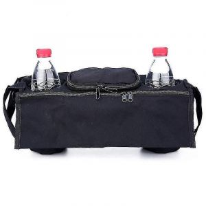 Portable Strong Button Baby Stroller Organizer Bag For Shopping Trolleys Cart (Couleur: Noir) - Neuf