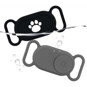 VornixorSarlshop-pour Samsung Galaxy SmartTag2 Supports de Collier de Chien, 2 Pi&egrave;ces &Eacute;tanche Anti-Perte Housse de Protection pour Animal de Compagnie Chat Collier, &Eacute;tui en Silicone pour Galaxy Smart - Neuf