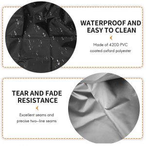 Housse de barbecue,housse de barbecue imperm&eacute;able &agrave; l'eau avec rev&ecirc;tement en PVC,tissu Oxford ext&eacute;rieur coupe-vent,Rip-Pro - Neuf