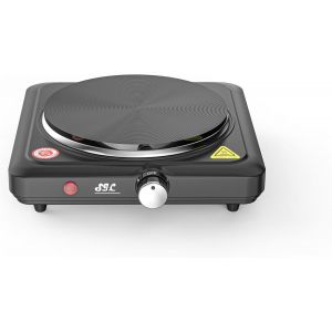 Chenquansarl-Sic Plaque De Cuisson &Eacute;lectrique Portable &Agrave; Un Feu, En Fonte, Temp&eacute;rature R&eacute;glable, Pour Camping, Voyage, Cuisine Ext&eacute;rieure (Noir, 1500w) - Neuf