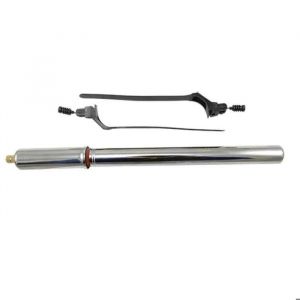 Pompe &Agrave; Main - Chrome - 300 Mm - Raccord Presta/Schrader - Fixation Colliers - V&eacute;lo Vintage - Neuf