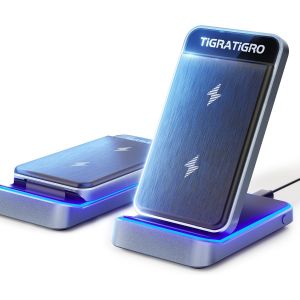 Kal-Chargeur Sans Fil 15w - Induction Stand - Support De Charge Rapide Qi Pliable, Compatible Iphone 12-16/Samsung Galaxy - Design Élégant (Noir) - Neuf