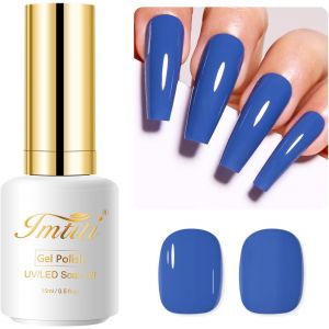 Bleu Vernis Semi Permanent,15ml Bleu Brumeux Vernis Gel Uv Semi Permanent Autumn Winter Gel Nail Polish French Vernis À Ongles Gels Semi Permanents Diy Nail Art Kit - Neuf