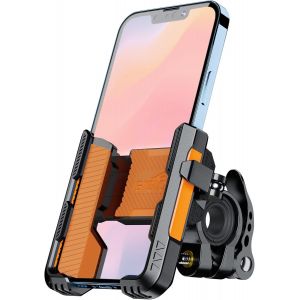 Bicycle Phone Holder Quick Release 1s - Motorcycle Phone Holder With 2 Ports - 360 Rotation Outdoor Handlebar Phone Holder For Road Bike Scooter For 4.0 To 7.0 Inch Smartphone - Neuf