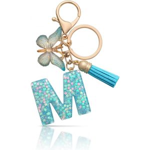KAL-Porte-Clés Lettre Porte-Clés Fille Lettre Initiale Porte-Clés Pour Femmes Femmes, Bleu - Neuf