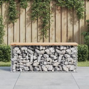 Prolenta Premium - Banc De Jardin Design De Gabion 103x31,5x42 Bois Massif De Pin - Neuf