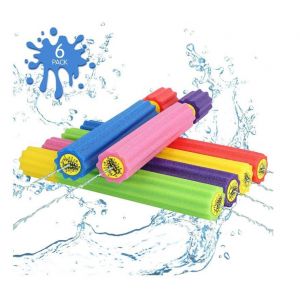 Pistolet À Eau En Mousse Pour Enfants, 6 Pistolets À Eau Longue Portée, Jouet De Piscine, Jouets De Bain Pour Enfants De 3 Ans Et Plus - Neuf