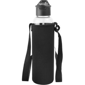 Gourde En Verre De 1 Litre Avec Paille Heure Grande Bouteille Eau De 1l Avec Protection Néoprène Pour La Gym Sport Sans Bpa - Neuf