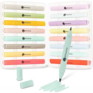 16 Mini-Marqueurs À Alcool - Couleurs Pastel - Ensemble De Feutres À Alcool - Ensemble De Marqueurs Touch Twin Pour Le Dessin, La Peinture, Le Bricolage - Neuf