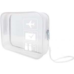 MAA-Lot de 2 trousses de toilette de voyage transparentes ¿ Trousse de toilette approuvée par la TSA, pochette en plastique transparent de taille 4 pour répondre aux exigences des sacs de - Neuf