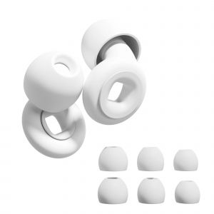 Euty-1 Ensemble De Bouchons D'oreille En Silicone Réutilisables + Couverture Supplémentaire,Parfait Pour,La Natation,Le Sommeil,L'apprentissage,Les Concerts,Les Motocyclistes Et Plus Encore-White - Neuf