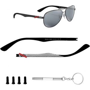 Kalanka-Kit De R&eacute;paration De Branches De Lunettes De Soleil De Rechange Pour Lunettes Ray Ban Rb8313 Sungalsses En Fibre De Carbone 8313m (Noir) - Neuf