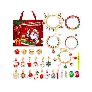 Kit De Bracelet Calendrier De L'avent No&euml;l 2025 &Agrave; Faire Soi-M&ecirc;me, Style 1 - Neuf