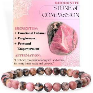 Eryi-Bracelet De Perles Pour Femmes 6mm En Semi-Précieux Naturel Élastique Élastique Cristal Bijoux Cadeaux De Yoga - Neuf