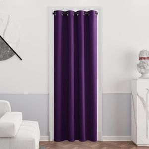 Rideau Salon-Rideaux Thermique À Oeillets Décoration De Fenêtre Draperies Occultant Isolation Decoration Pour Maison Chambre,Largeur 132 X Hauteur 210cm,Violet,1 Pc - Neuf