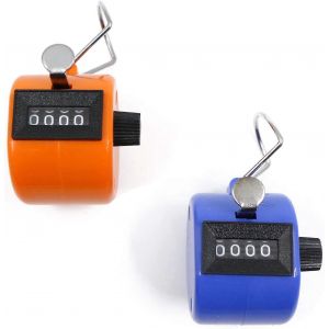 Compteur De Vitesse Manuel Compteur De Vitesse Mécanique À 4 Chiffres Sans Batterie Orange Et Bleu,Tours/Sports - Neuf