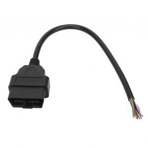Adaptateur de prise OBD2 16 broches mâle connecteur de câble outil de diagnostic raccord pour extension ELM327 30cm - Neuf