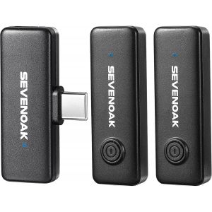 jum-Micro Cravate Sans Fil,Micro &Agrave; Clip Sans Fil Usb-C Pour Smartphone Android/Type-C Pour Podcast Facebook Youtube Vlogging Enregistrement Vid&eacute;o(Skm-W10-U2) - Neuf