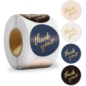 Jiuzcare Etiquettes Merci 3,8cm 500 Pi&egrave;ces Rondes Etiquettes Remerciement & Cadeau - Neuf