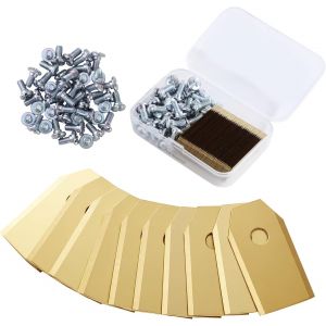 MEVRONISSHOP-45 Lame Robot Tondeuse,Lames de Couteau en Titane,Lame Automower en Acier Inoxydable avec 45 Vis,Adapt&eacute; &agrave; Toutes les Tondeuses &agrave; Gazon Robotiques Husqvarna Automower, Gardena, Yardforce - Neuf