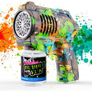 Ershi-Panacare Graffiti Pistolet À Bulles, Machine À Bulles Pour Enfants 4000+ Bulles/Min Avec 130ml De Liquide À Bulles, Machine [1350] - Neuf