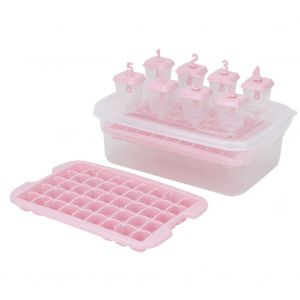 Hjlian Moule A Glace Integre En Plastique Non Toxique Avec Couvercle (Rose) - Neuf