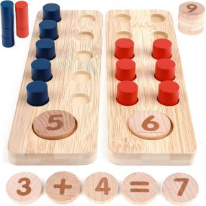 ChenQuanSarl-Jouet Montessori 4 5 6 Ans, Jouet En Bois Math&eacute;matiques Addition Et Soustraction Dans La Limite De 20 Jeux Educatif, Jeux Enfant 4 5 6 Ans Gar&ccedil;on Fille - Neuf
