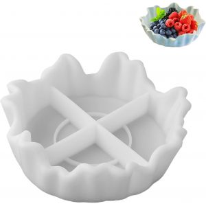 Moule En Silicone - Grand Bol En Silicone 3d - Plateau Rond - Pl&acirc;tre Pour Couler - Plateau &Agrave; Fruits - R&eacute;sine &Eacute;poxy - R&eacute;sine G&eacute;om&eacute;trique - Pot De Fleurs Fait &Agrave; La Main - Moule En Silicone Forme Nuage - Neuf